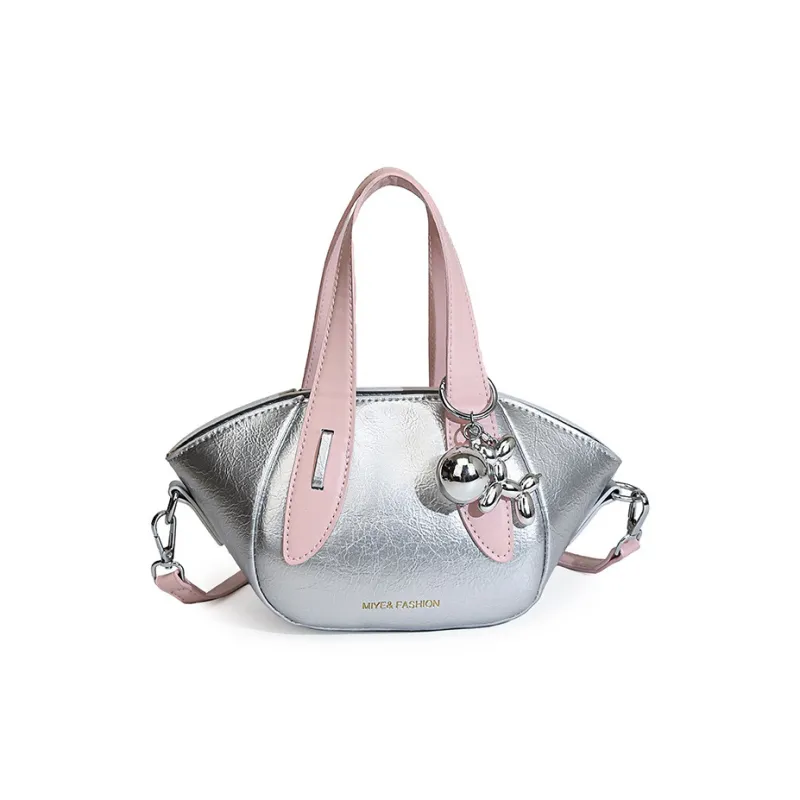 NOMK PU Handbag Shoulder Bag Crossbody Bag Women's White/Blue/Silver-8