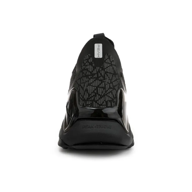 PEAK Tai Ji1.0 Cushioning Breathable Coverage Low Top Running Shoes Men's All Black-4