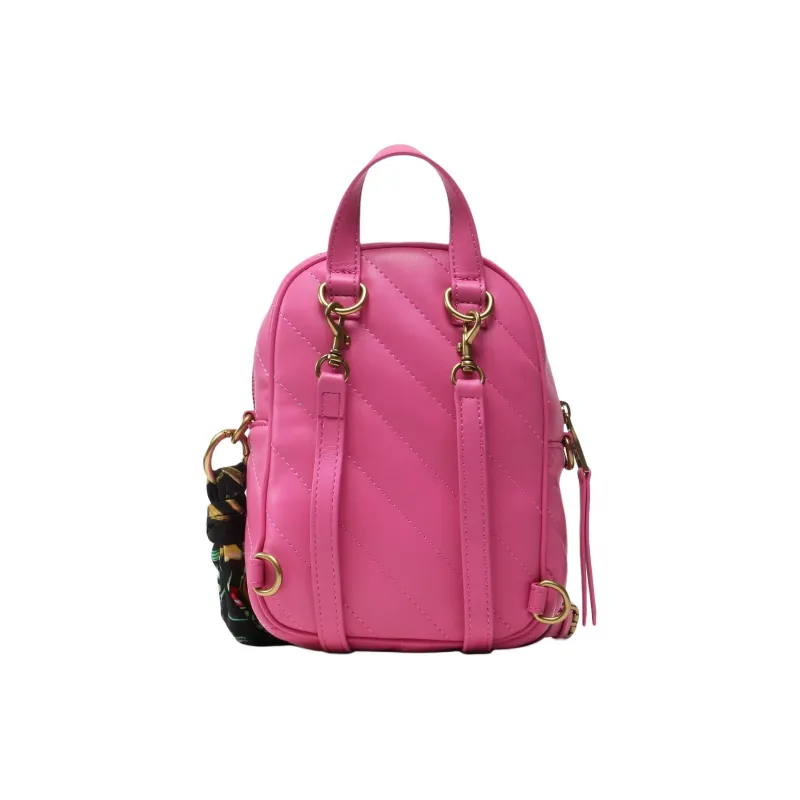 VERSACE JEANS COUTURE Artificial Leather Backpack Medium Size Women's Pink-2