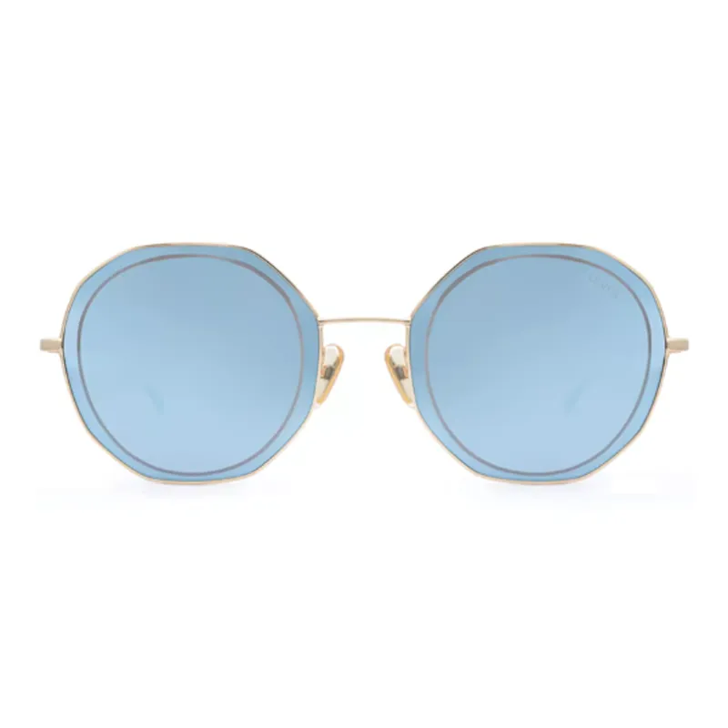 Levi's Alloy Round Sunglasses Women's Gold-1