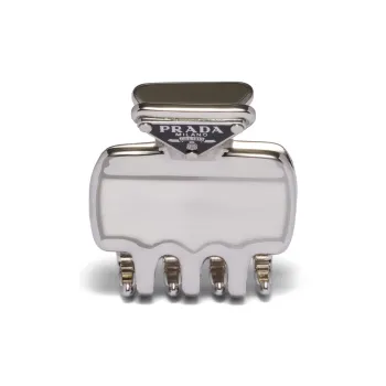 PRADA Metal Hair Clips Women's Silver