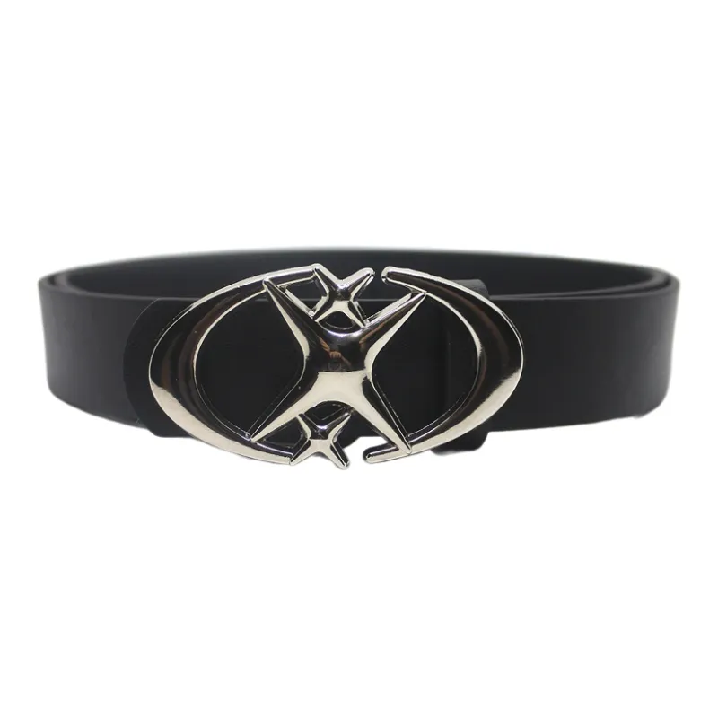 NOME Alloy Leather Belts Unisex 3.5CM-0