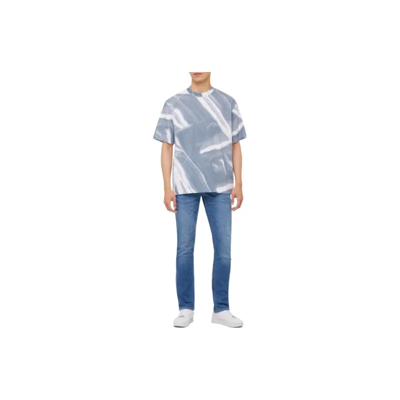 Calvin Klein T Shirts Men Blue White Mixed Color-2