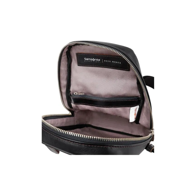 SAMSONITE Cow Leather Sling Bags Crossbody Bags Unisex Black-6