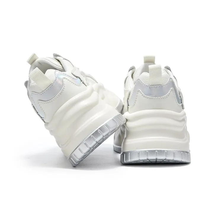 KEKAFU Anti Slip Wear Resistant Low Top Chunky Sneakers Women's-4