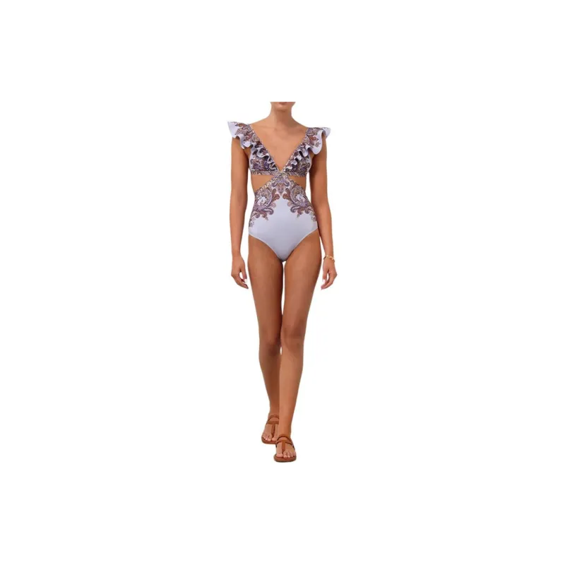 Zimmermann Ottie Ruffled One Piece Swimsuit-2