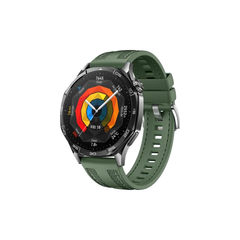 Watchbond Huawei Compatibility Watch Band 18/22mm Nylon, Silicone Material-6