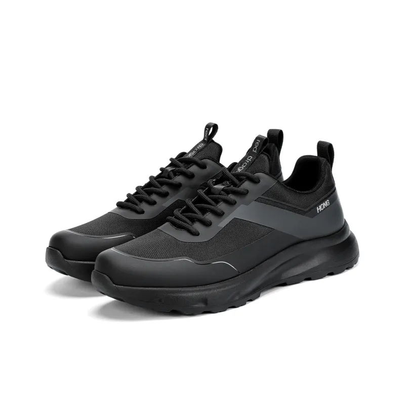 RED DRAGONFLY Athletic Shoes Lightweight And Breathable Low Top Casual Shoes Men's Black Gray-2