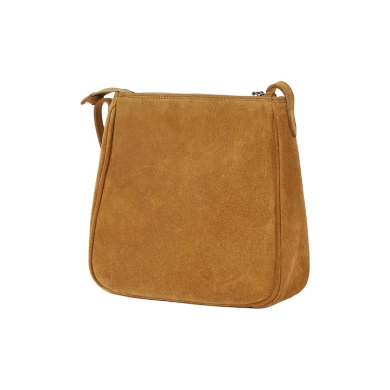 Little Liffner Suede Cow Leather Shoulder Bag Crossbody Bag Medium Size Women's Dark Khaki-1