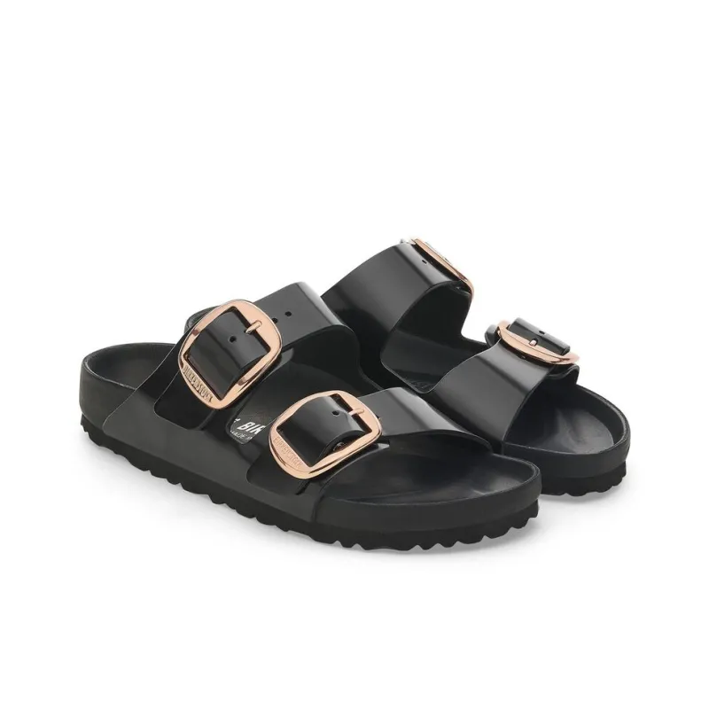 Birkenstock Arizona Big Buckle EVA Abrasion Resistant Slide Slippers Women's Shiny Black Regular-2