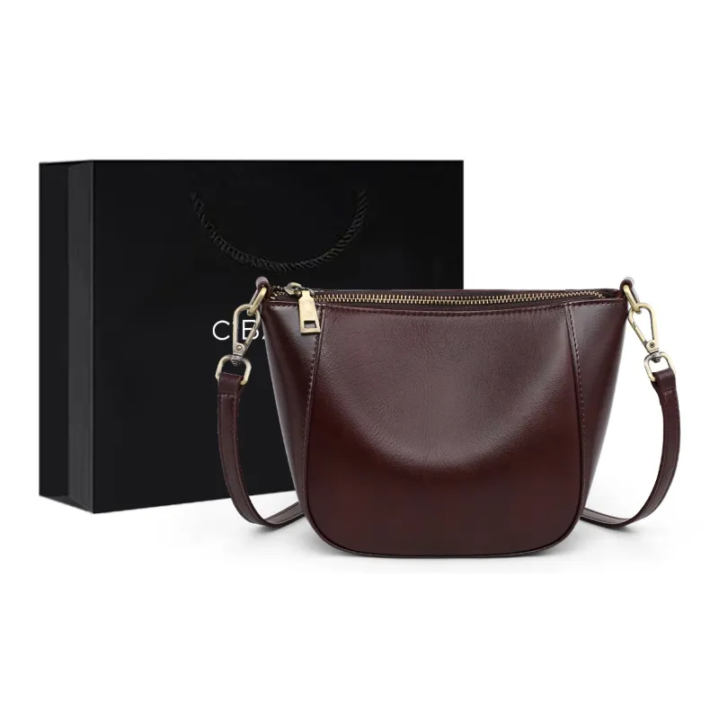C°BANNER Cow Leather Bonded Synthetic Leather Shoulder Bag Regular Women's Caramel Brown-0