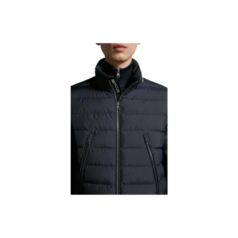 Moncler Coats Men's Marine Blue-4