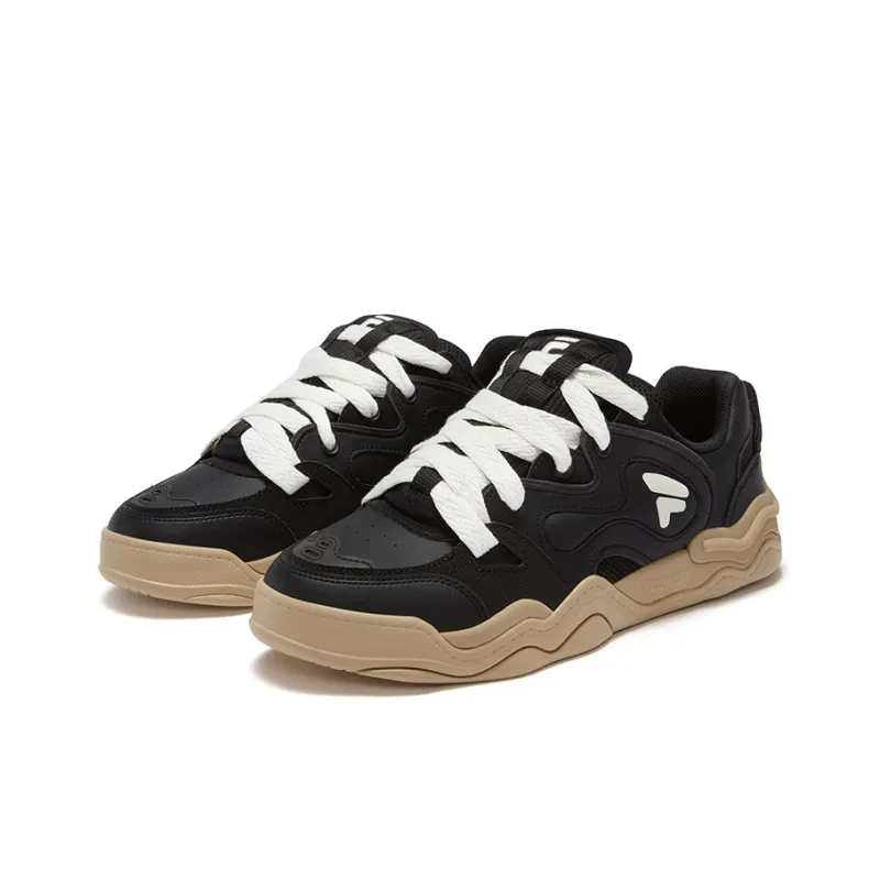 FILA FUSION KICKDX Wear Resistant Low Top Skateboard Shoes Men's Black-1