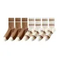 3 Light Coffee Stripes+4 Beige Pinstripe