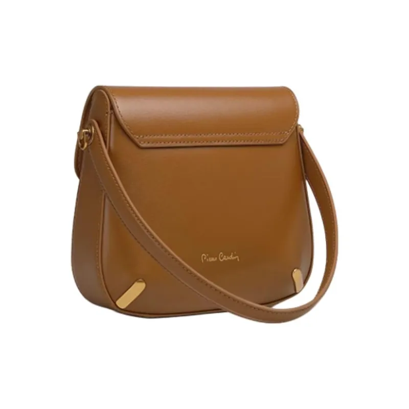 PIERRE CARDIN Top Grain Cow Leather Shoulder Bag Crossbody Bag Handbag Medium Size Women's Brown/Black/Burgundy-4
