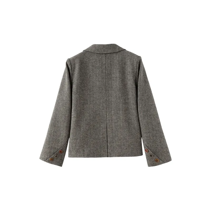 Miss Chipmunk Jackets Coats Women's Job's Tears Gray-1