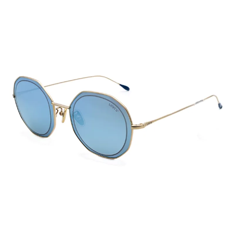 Levi's Alloy Round Sunglasses Women's Gold-0