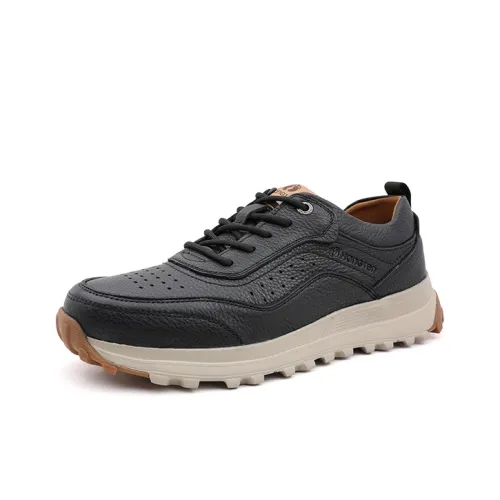 HANG TEN Slip Resistant Low Top Casual Shoes Men's Black