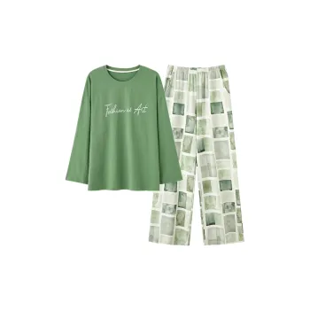 Qiao Ni Tong Pajama Set Women's Ocean Green