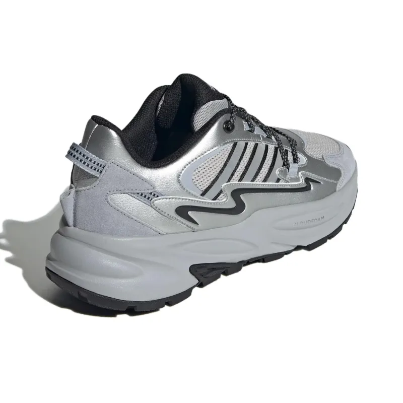 Adidas Ozwave Slip Resistant Low Top Chunky Sneakers Unisex Silver Gray-2