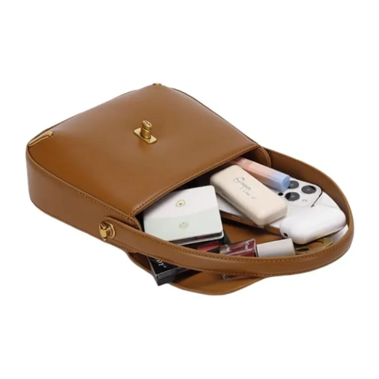 PIERRE CARDIN Top Grain Cow Leather Shoulder Bag Crossbody Bag Handbag Medium Size Women's Brown/Black/Burgundy-6
