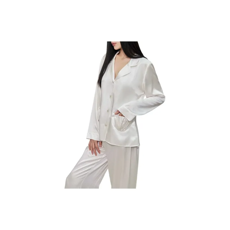 SILKY MIRACLE FW23 Pajama Set Women's White-3