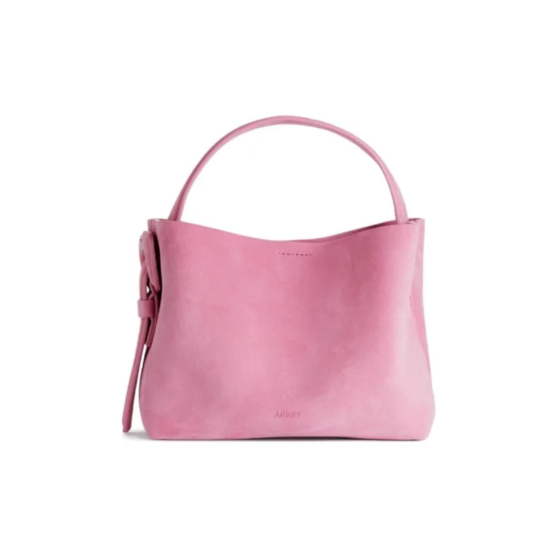 ARKET Cow Split Leather Totes Handbags Medium Size Women's Pink-0