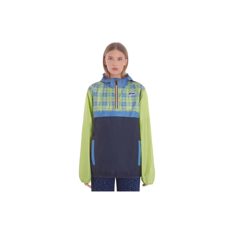 Maison Kitsune Checked Half Zip Hooded Jacket-2