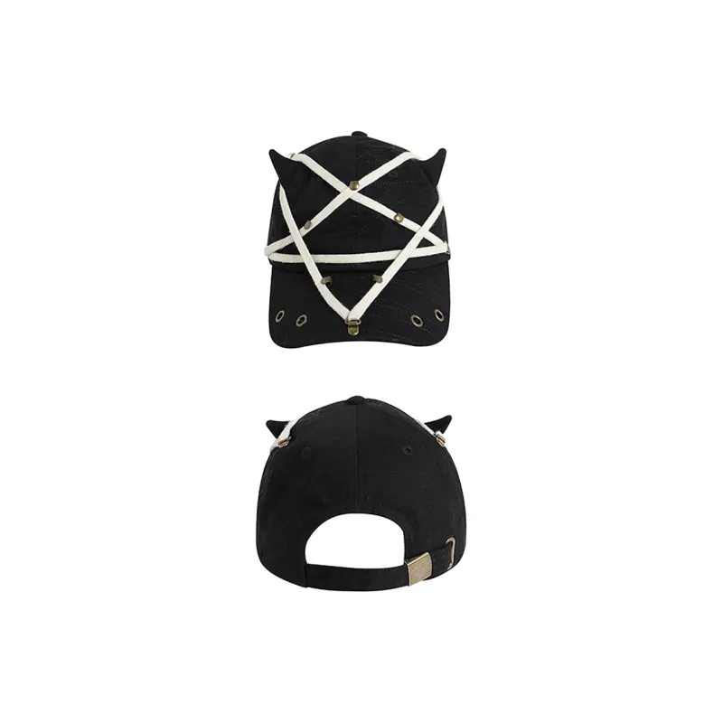 DND4DES Washable Denim Large Head Circumference Wide Brim Adjustable Baseball Caps Unisex-1