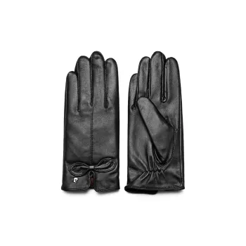 PIERRE CARDIN Sheepskin Gloves Women's Black