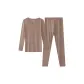 Light Coffee-[100% cotton Crew Neck Clothing Sets]