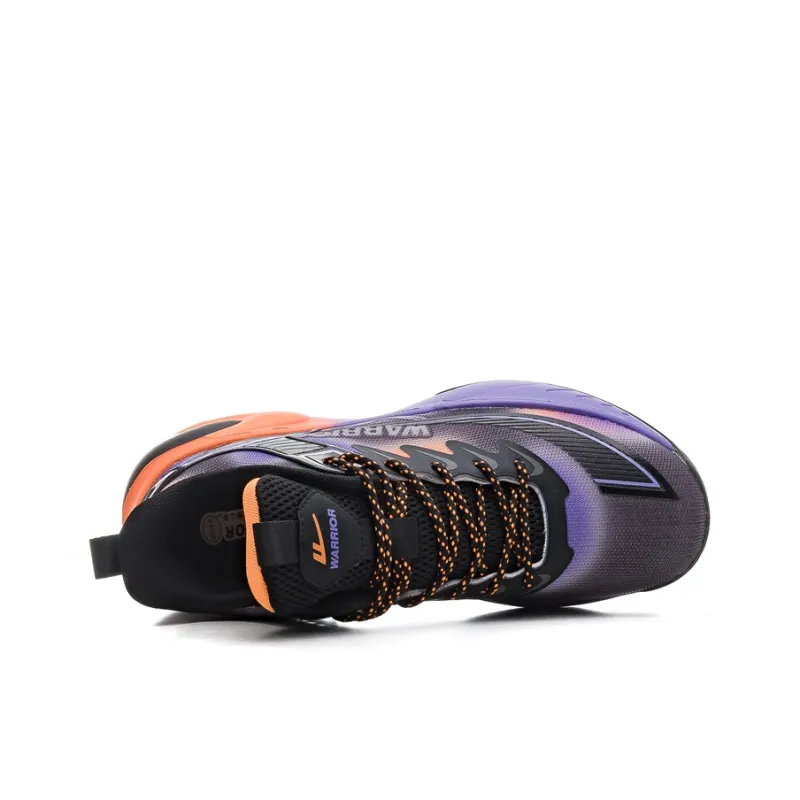 Warrior Cushioning Anti Slip And Wear Resistant Low Top Basketball Shoes Men's Black Purple Orange-2