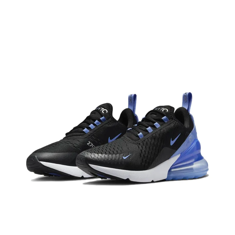 Nike Air Max 270 Black Metallic Silver Royal Pulse Women's-2