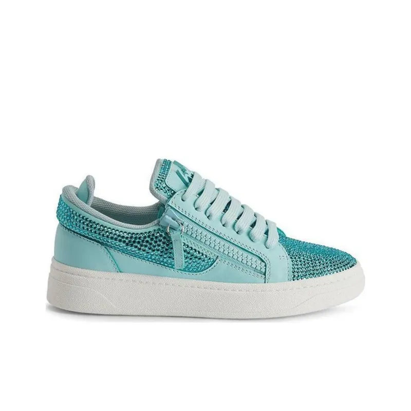 Giuseppe Zanotti GZ94 Rhinestone embellished Leather Sneakers Women's-1