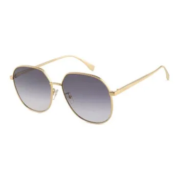 FENDI Metal Square Sunglasses Women's Gold