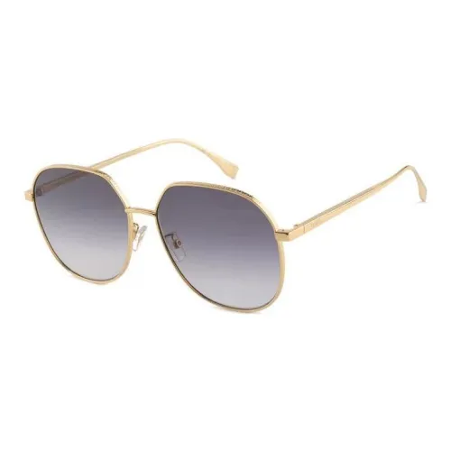 FENDI Metal Square Sunglasses Women's Gold