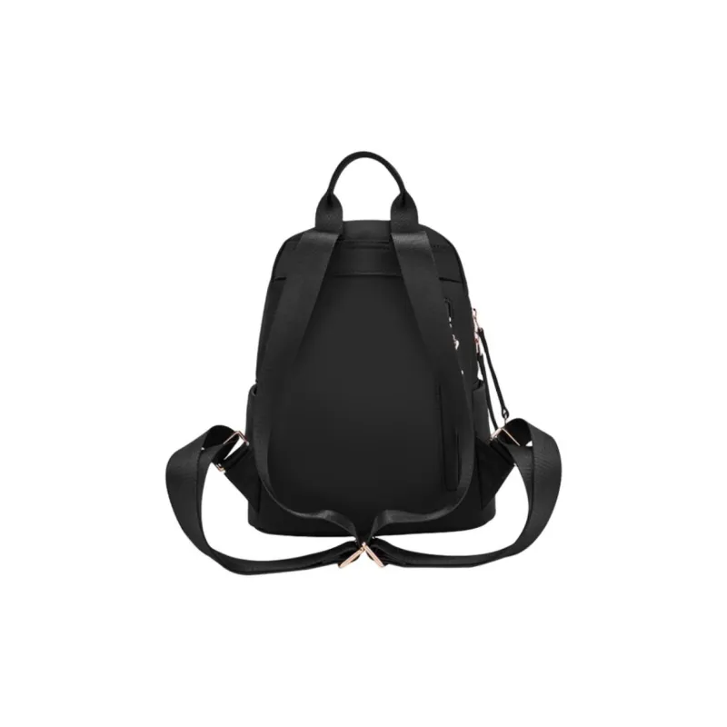 Hush Puppies Fabric Backpack Medium Size Women's Black/Blue-3
