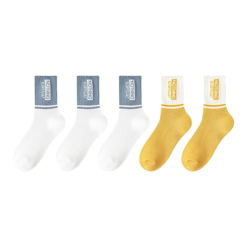 MIIOW Mid-Calf Socks Unisex 5 Pack-20
