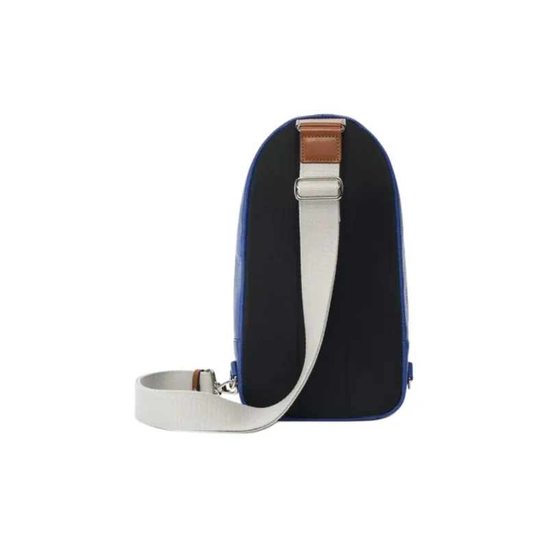 SAMSONITE Cow Leather Sling Bags Crossbody Bags Unisex Blue-4