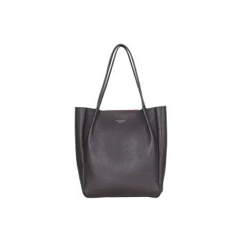 SAMSONITE Cow Leather Tote Bag Shopping Bag Handbag Unisex Brown & Red
