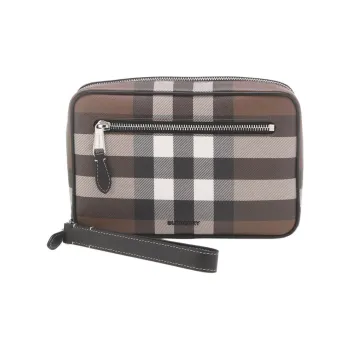 Burberry Canvas With Leather Shoulder Bag, Crossbody Bag, Clutch Men's Dark Birch Brown