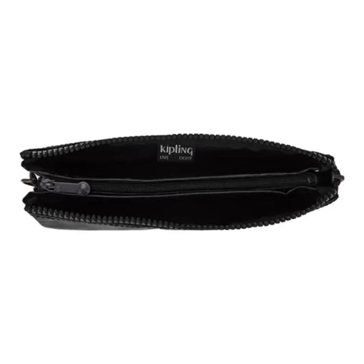 Kipling Polyamide Clutch Small Size Women's Black & Rose Gold/Black & Gold-3
