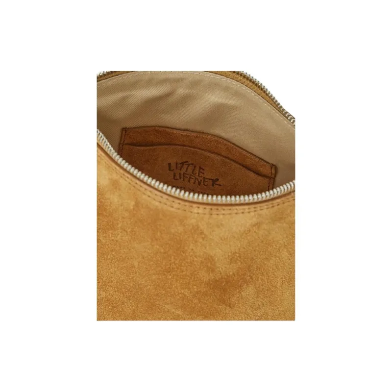 Little Liffner Suede Cow Leather Shoulder Bag Crossbody Bag Medium Size Women's Dark Khaki-3