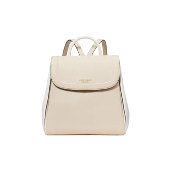 Kate Spade Cow Leather Backpack Medium Size Unisex Light Sand