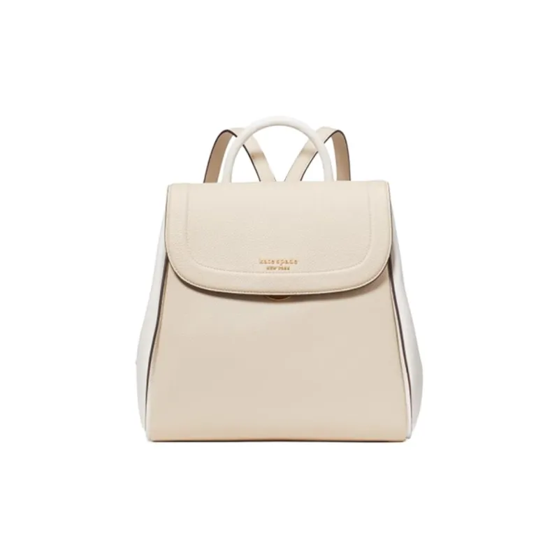 Kate Spade Cow Leather Backpack Medium Size Unisex Light Sand-0