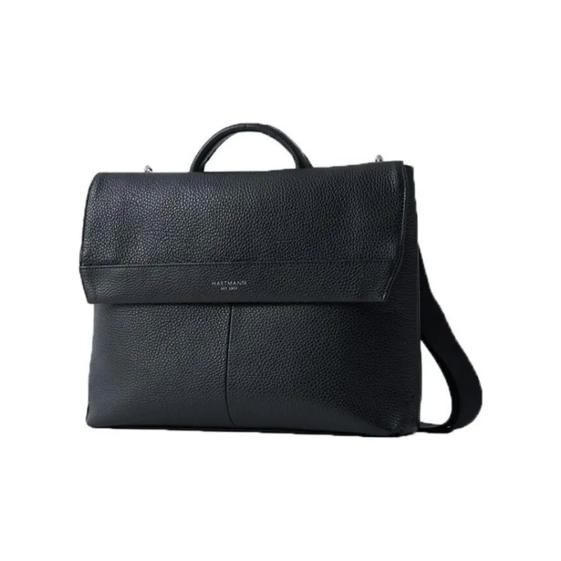 SAMSONITE Cow Leather Briefcases Handbags Unisex Black-1