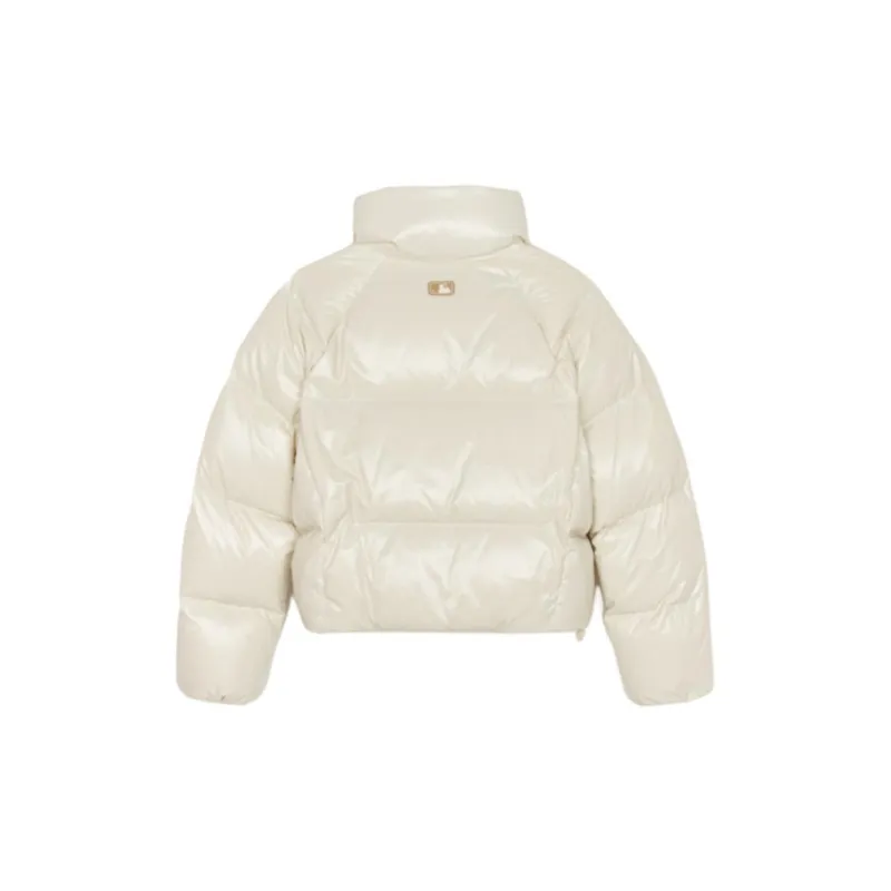MLB RED SOX Boston Red Sox Glossy Curve Down Jacket Women's White-1