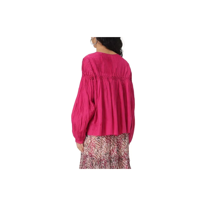 ISABEL MARANT ETOILE Pleat Detailed Buttoned Blouse-1
