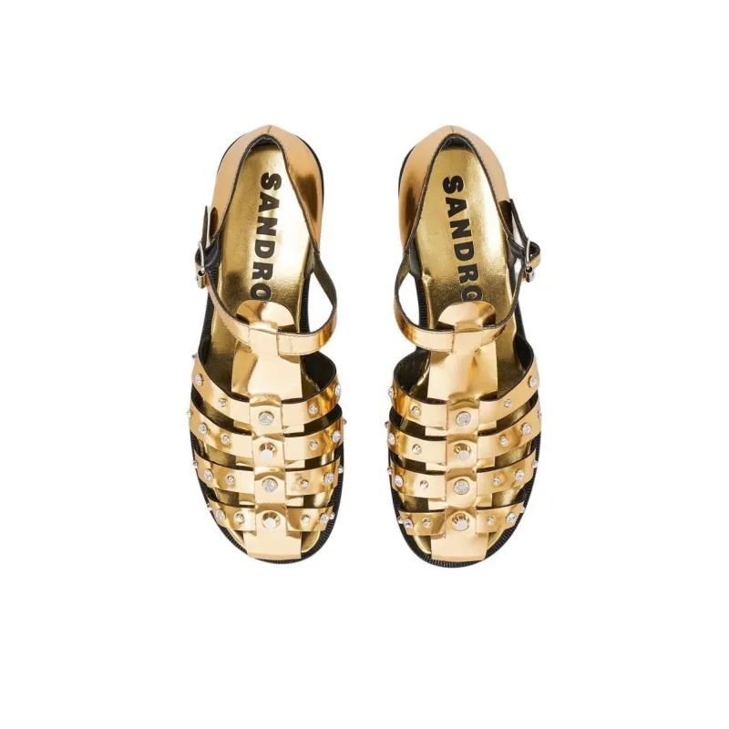 Sandro Roman Sandals Women's Gold-3