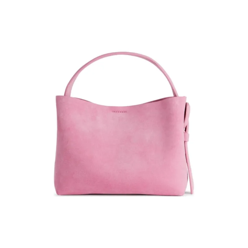 ARKET Cow Split Leather Totes Handbags Medium Size Women's Pink-3